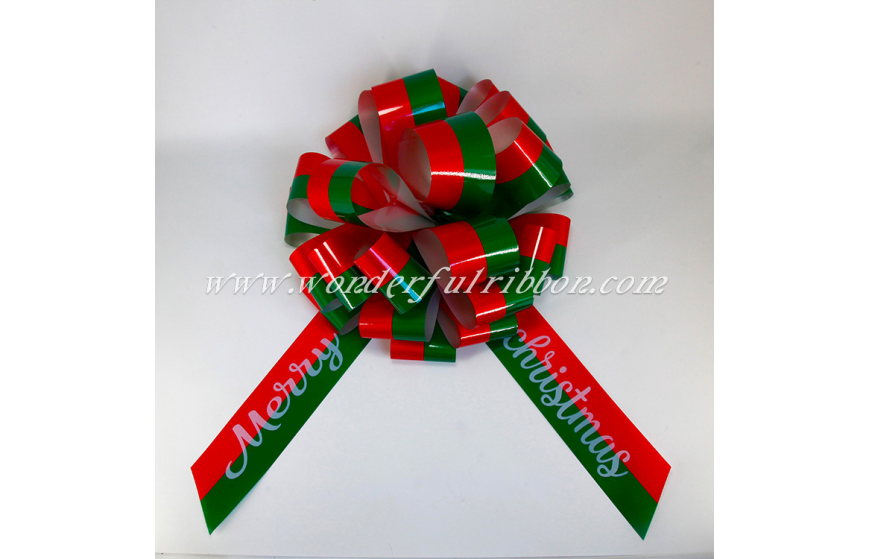 "Merry Christmas" R&G Colors Blocking Giant Pull Bow（High Glossy）